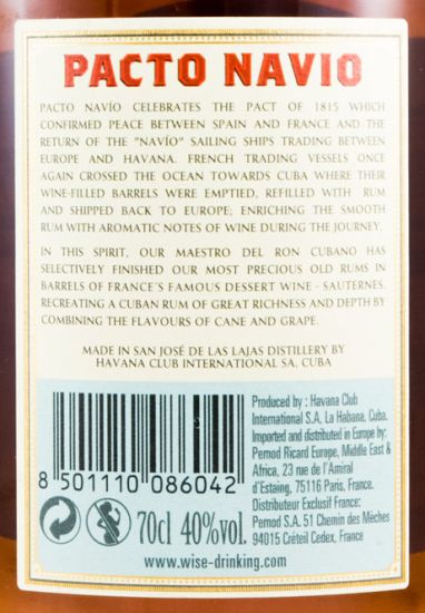 Rum Pacto Navio by Havana Club