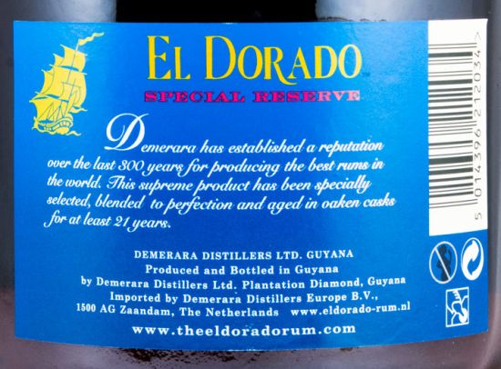 Rum El Dorado 21 years