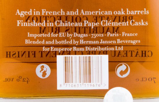 Rum Emperor Private Collection Château Pape Clément Finish