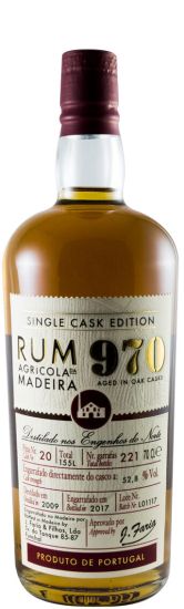 2009 Rum Agrícola da Madeira 970 Single Cask Edition Pipa 20