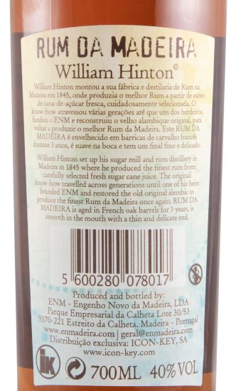 Rum Agrícola da Madeira William Hinton 3 years