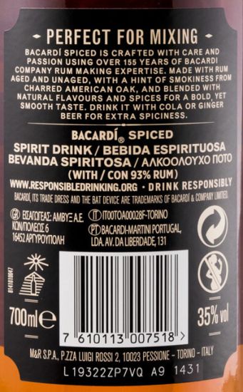 Rum Bacardí Spiced