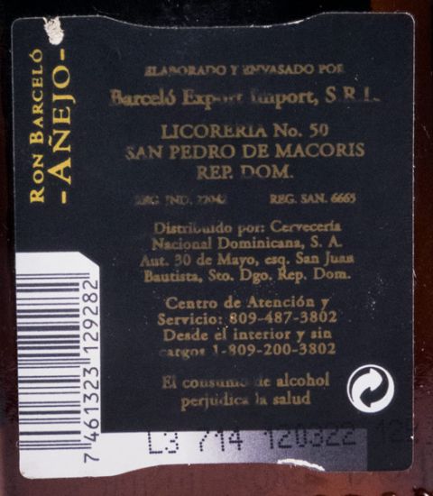 Rum Barceló Añejo 35cl