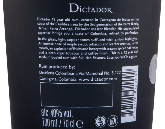 Rum Dictador Ultra Premium Reserve 12 years