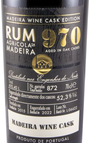 Rum Agrícola da Madeira 970 Madeira Wine Cask Edition 52.3%