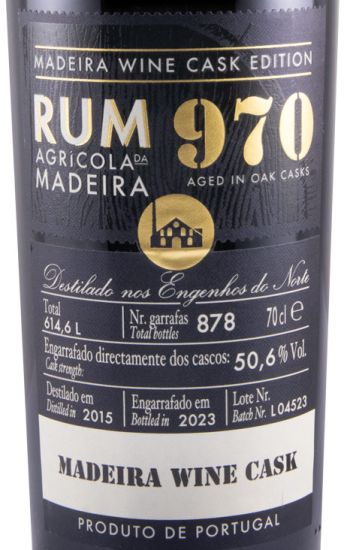 Rum Agrícola da Madeira 970 Madeira Wine Cask Edition 50.6%