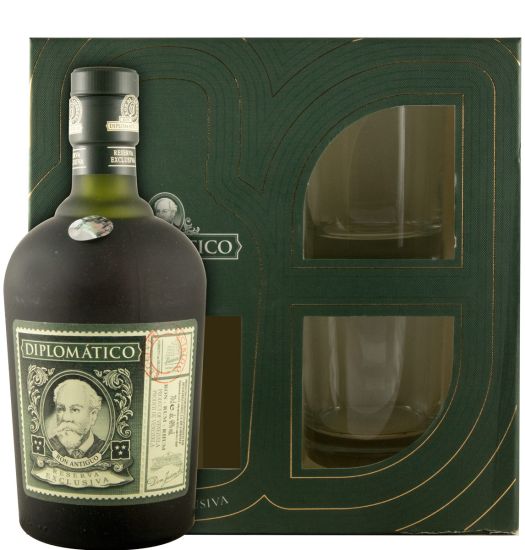 Rum Diplomático Reserva Exclusiva c/2 Copos