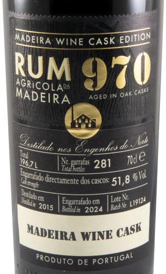 Rum Agrícola da Madeira 970 Madeira Wine Cask 51.8%