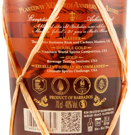 Rum Planteray Barbados 20th Anniversary XO