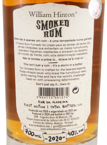 Rum Agrícola da Madeira William Hinton Smoked Edição 2020