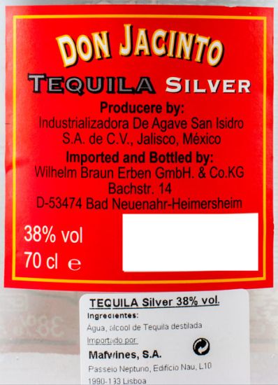 Tequila Don Jacinto Silver
