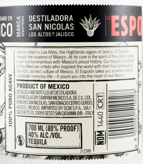 Tequila Espolòn Blanco