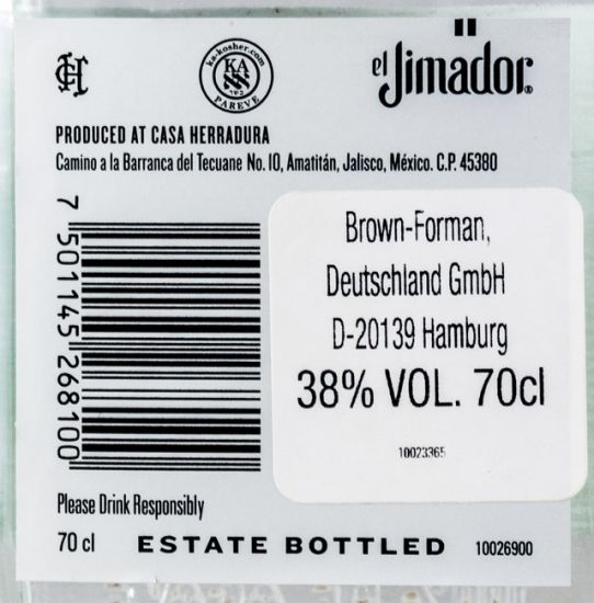 Tequila El Jimador Blanco