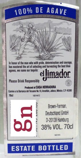 Tequila El Jimador Blanco