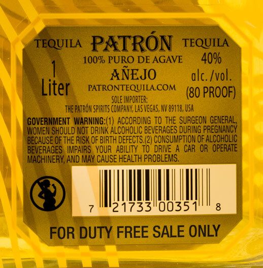 Tequila Patrón Añejo 1L