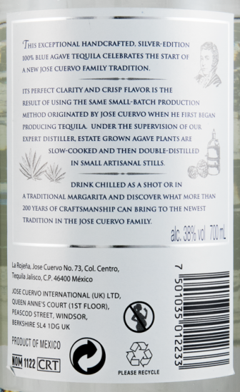 Tequila Jose Cuervo 100% Agave Silver Tradicional