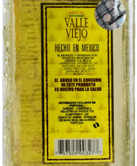 Mezcal Valle Viejo Com Gusano
