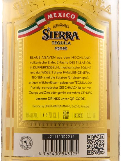 Tequila Sierra Reposado