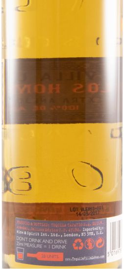 Tequila Villa Lobos Los Hombres Extra Añejo Edição Limitada 10 anos