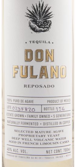 Tequila Don Fulano 100% Puro Agave Reposado