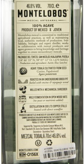 Mezcal Montelobos Tobalá