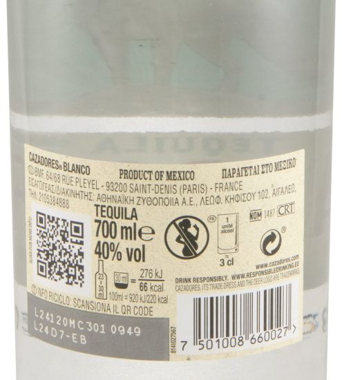 Tequila Cazadores Blanco