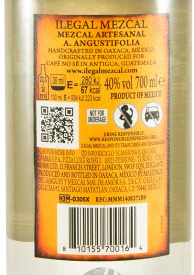 Mezcal Ilegal Joven