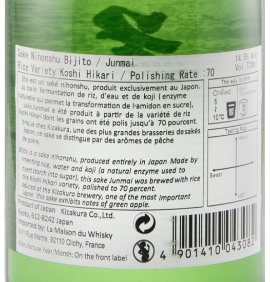 Sake Nihonshu Bijito Junmai 72cl
