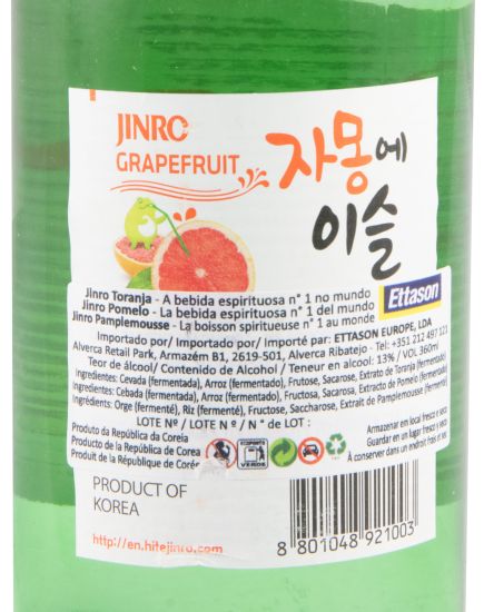 Soju Jinro Toranja 36cl