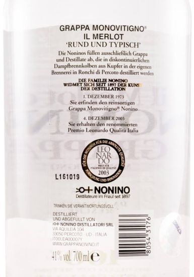 Grappa Nonino Merlot