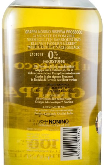 Grappa Nonino il Prosecco Riserva Barrique
