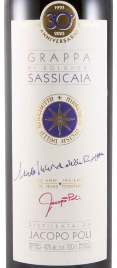Grappa Jacopo Poli Sassicaia di Bolgheri 50cl