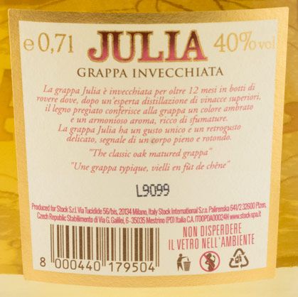 Grappa Julia Invecchiata