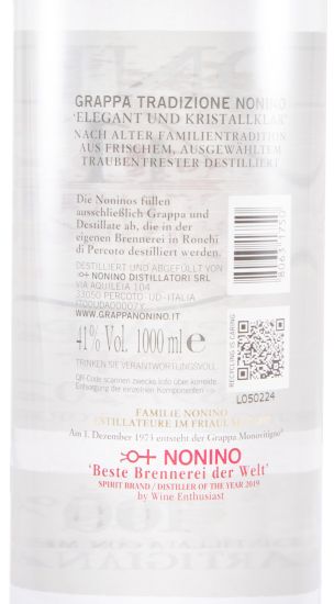 Grappa Nonino Tradizione 125 Anni 1L