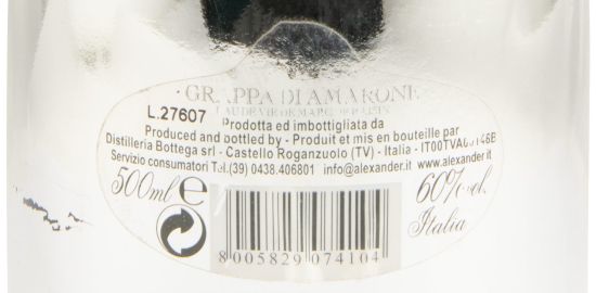 Grappa Alexander Platinum 50cl