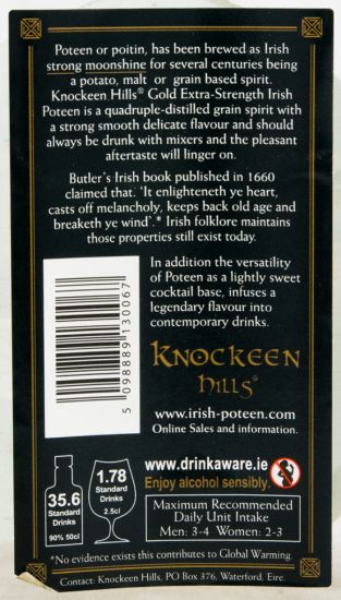 Knockeen Hills Poteen Gold Extra Strength 50cl
