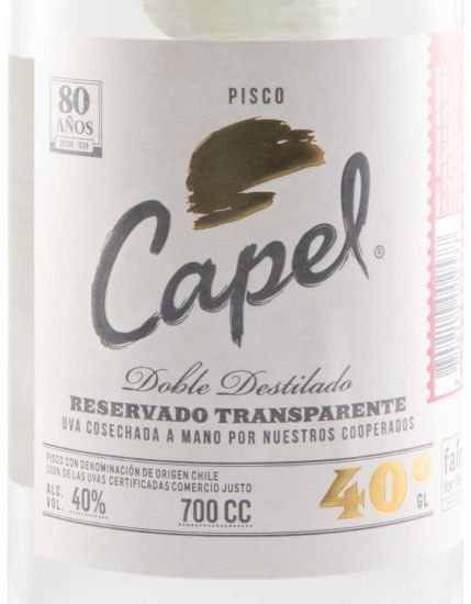 Aguardente Pisco Capel Doble