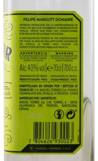 Aguardente Pisco El Gobernador Reservado