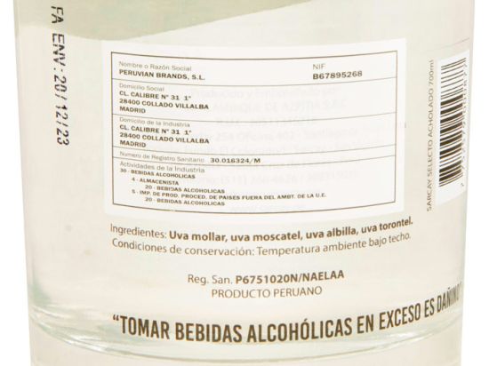 Spirit Pisco Sarcay Acholado