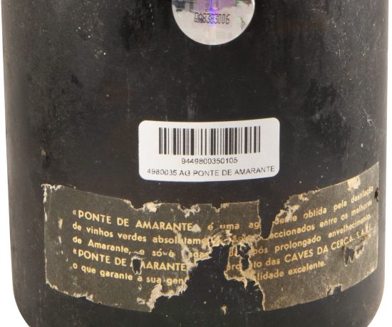 Aguardente Vínica Ponte de Amarante Velha (rótulo danificado) 91cl