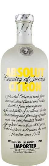 Vodka Absolut Citron 1L