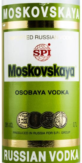 Vodka Moskovskaya (former bottle)