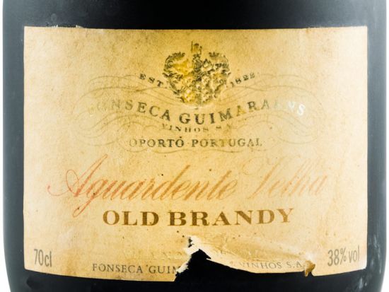 Aguardente Fonseca Guimaraens Old Brandy (rótulo danificado)