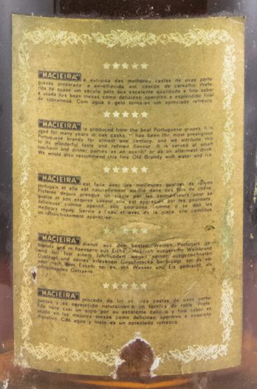 Brandy Macieira 5 Estrelas (rolha de cortiça e nível baixo) 1L