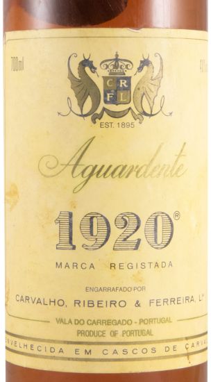 Aguardente Vínica 1920 (rótulo antigo)