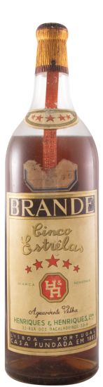 Aguardente Vínica Henriques & Henriques Brande Cinco Estrêlas Velha 75cl