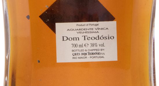 Aguardente Vínica Dom Teodósio Velhíssima 20 anos