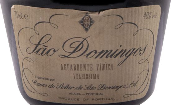 Aguardente Vínica São Domingos Prestígio Velhíssima (garrafa antiga)