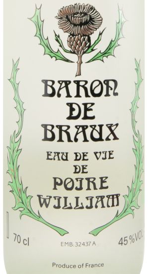 Aguardente Baron de Braux Eau de Vie de Poire William