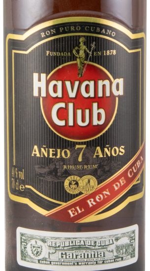 Rum Havana Club 7 anos (rótulo antigo)